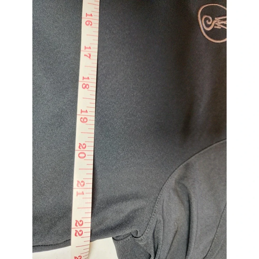 Zero Restriction Tour Series Mens Black Quarter Zip Short Sleeve Golf Windshirt